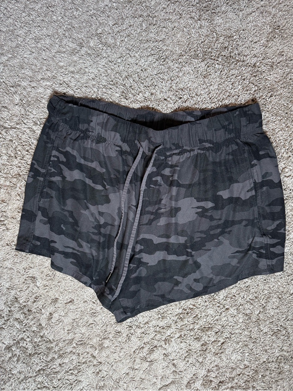 Women's Camo Drawstring “Butterluxe” Shorts - Black